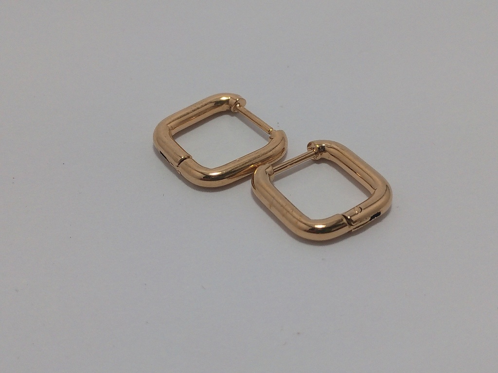 Aretes Argollas Cuadradas