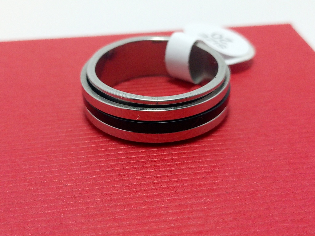 Anillo Acero con Negro