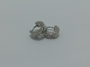Mini Argollas Plateadas con Circones