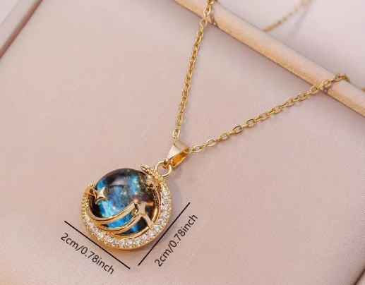 Collar con Dije de Saturno clásico