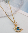 Collar Saturno con Estrellas