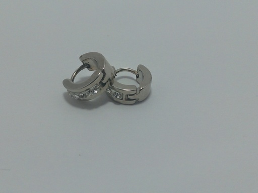 [390115] Mini Argollas Plateadas con Circones